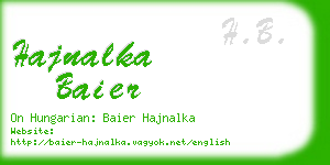 hajnalka baier business card